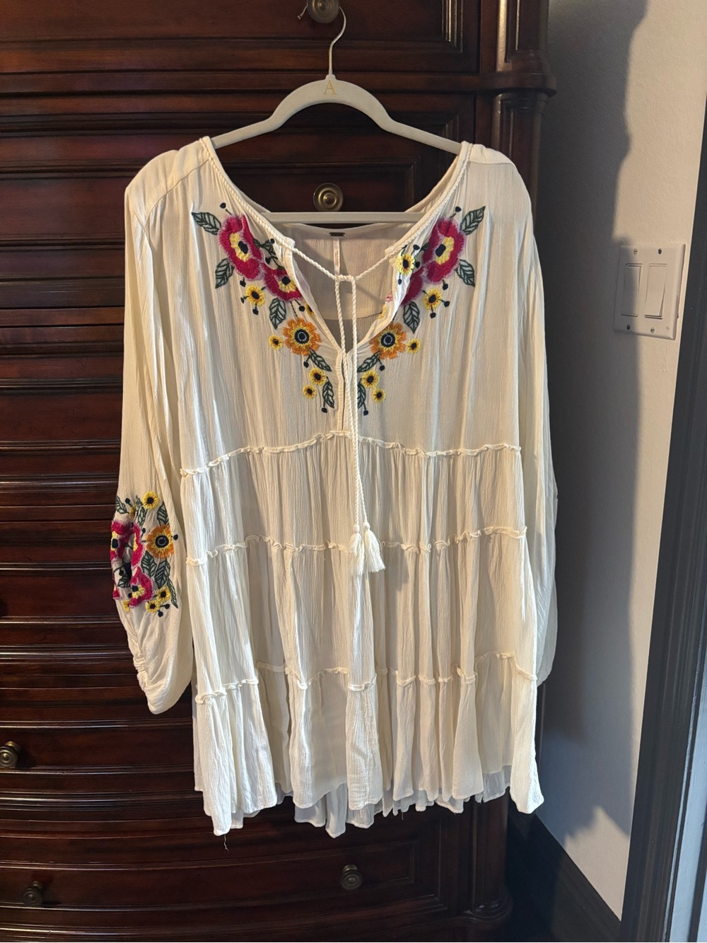 Free People Dress w/Floral Embroidery